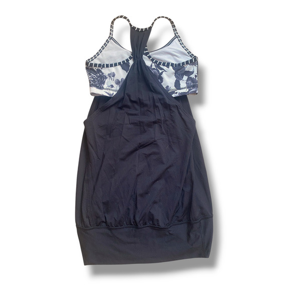 Lululemon Athletica 4 No Limits Racerback Tank Black White Floral - Picture 3 of 4